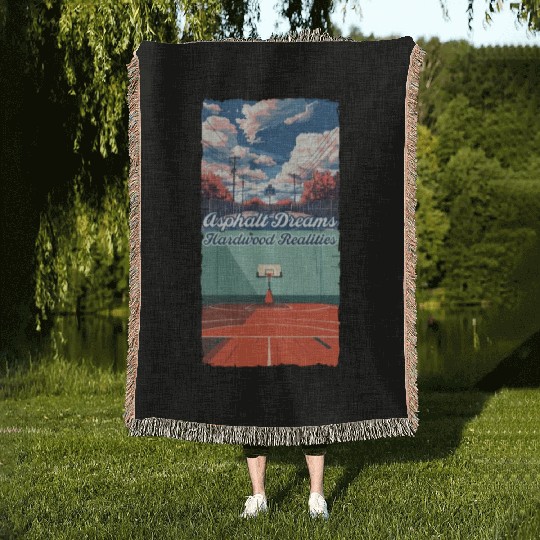 Street Basketball Dreams > Realities Woven Blankets