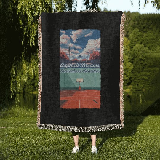 Street Basketball Dreams > Realities Woven Blankets