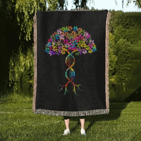 Genealogy Tree Family Ancestry Lineage Genealogist Woven Blankets