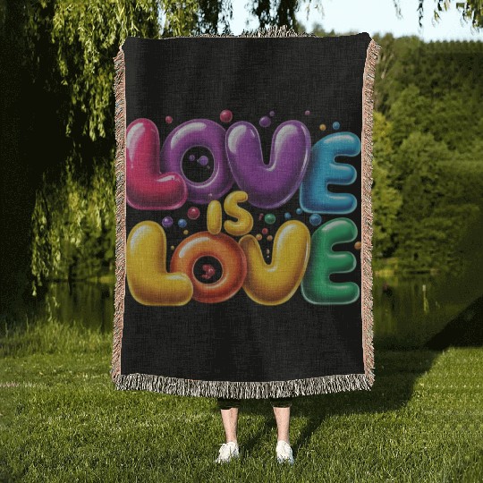 Love is Love Woven Blankets