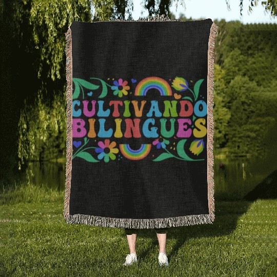 Cultivando Bilingües Spanish Teacher Woven Blankets