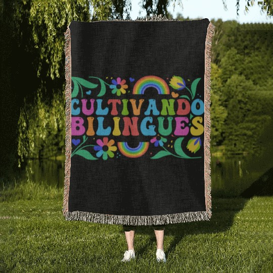 Cultivando Bilingües Spanish Teacher Woven Blankets