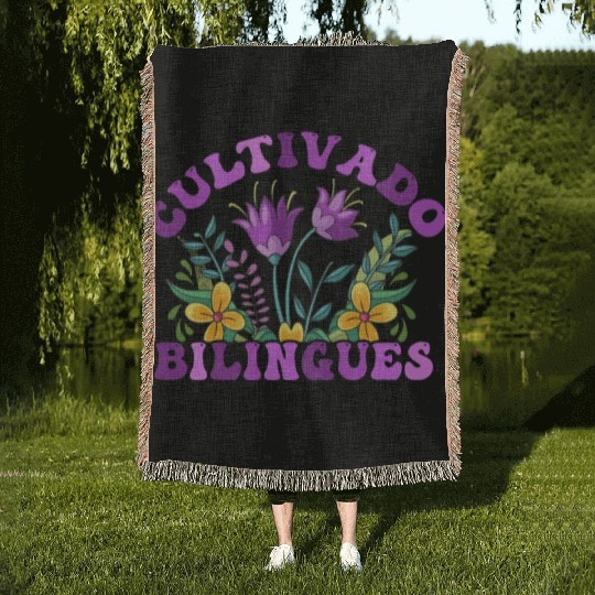 Cultivando Bilingües Spanish Teacher Woven Blankets