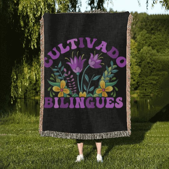 Cultivando Bilingües Spanish Teacher Woven Blankets