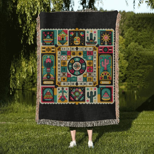 Loteria: Mexico's Bingo Fiesta Woven Blankets