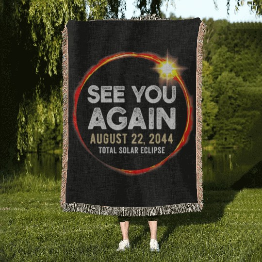 TOTAL ECLIPSE 2044 PATH OF TOTALITY Woven Blankets