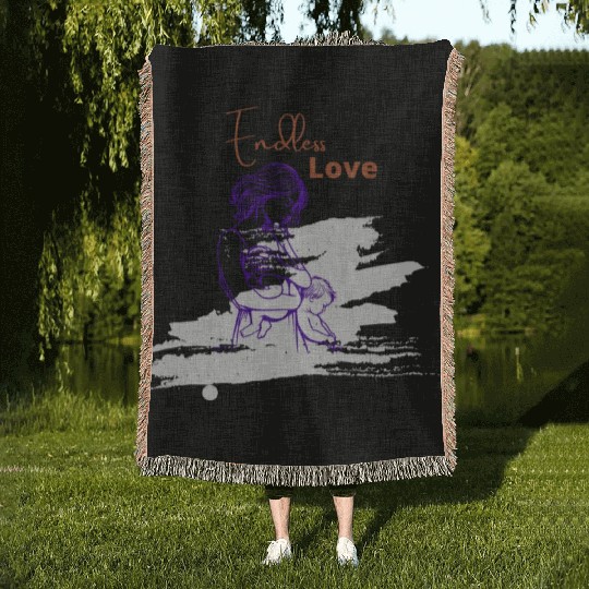 Mother's day - Endless love Woven Blankets