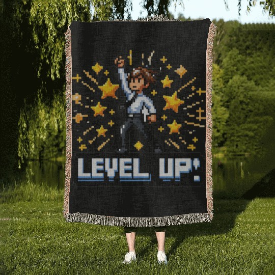 Game On: Triumphant Ascension - Level Up Woven Blankets