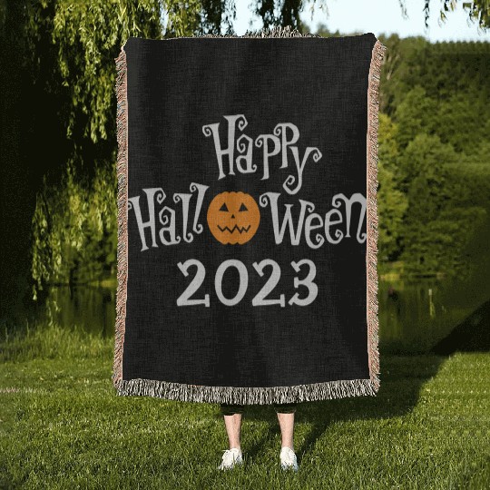 Halloween Happy Halloween Woven Blankets
