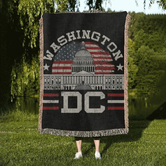 Love Washington DC USA Gift Design Idea Woven Blankets