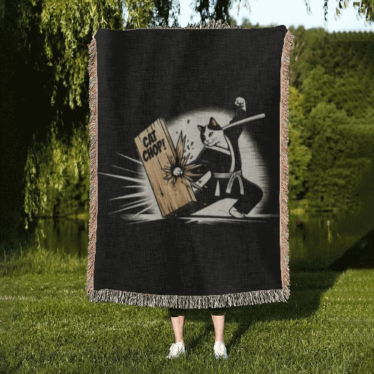 Kung Fu Chinese Kung Fu Asian Kung Fu Self defense Woven Blankets