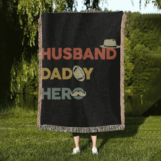 Multi-Role Hero: Husband & Dad Woven Blankets