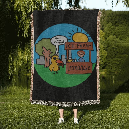 Lemonade Duck Woven Blankets