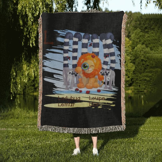 L Alphabet Ladybug Loupe Lemur Lion Woven Blankets