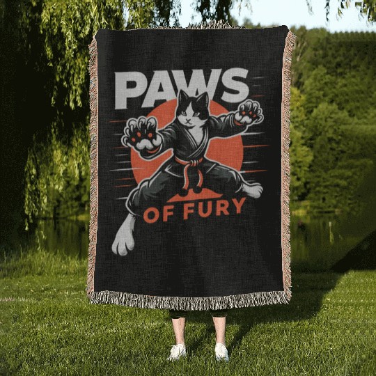 Kung Fu Chinese Kung Fu Asian Kung Fu Self defense Woven Blankets