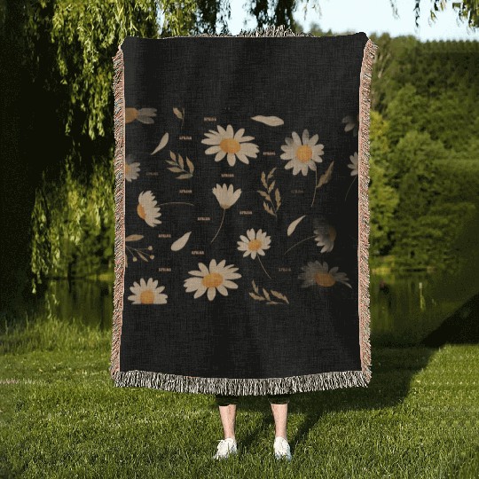 SPRING FLOWER PATTERN Woven Blankets