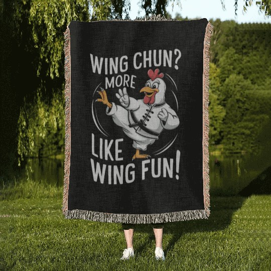 Kung Fu Chinese Kung Fu Asian Kung Fu Self defense Woven Blankets