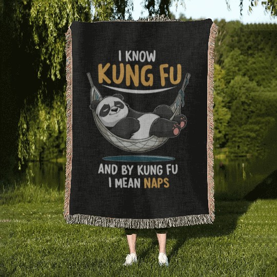 Kung Fu Chinese Kung Fu Asian Kung Fu Self defense Woven Blankets