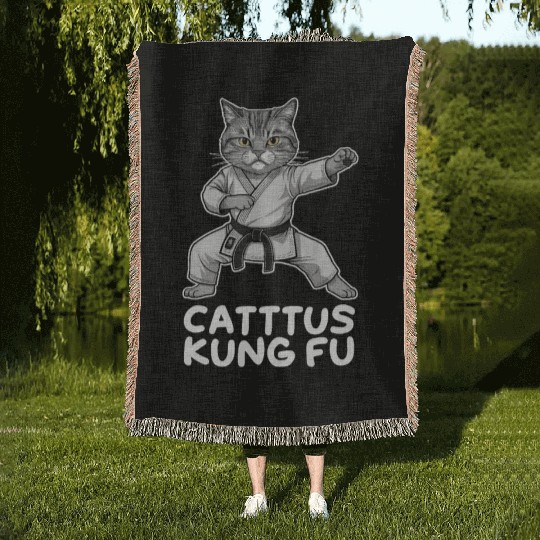 Kung Fu Chinese Kung Fu Asian Kung Fu Self defense Woven Blankets