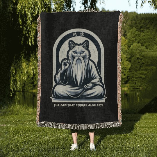 Kung Fu Chinese Kung Fu Asian Kung Fu Self defense Woven Blankets