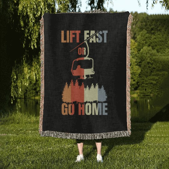 Snowboarding Joke Woven Blankets