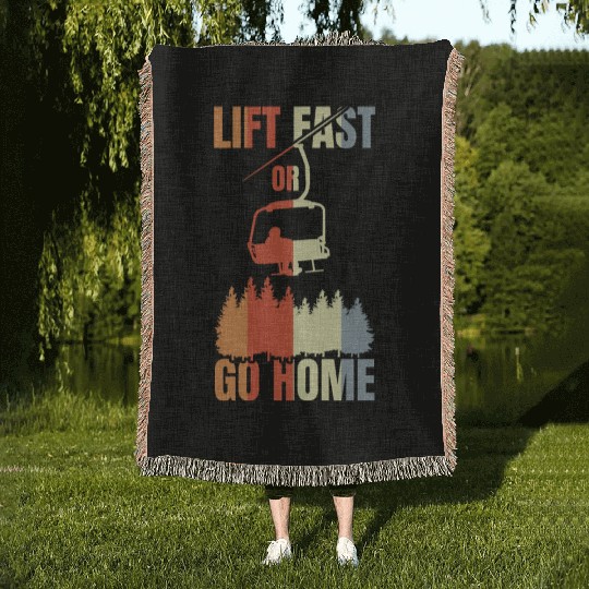 Snowboarding Joke Woven Blankets