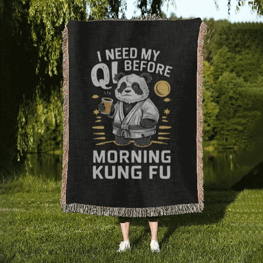 Kung Fu Chinese Kung Fu Asian Kung Fu Self defense Woven Blankets