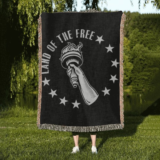 Land of The Free Woven Blankets