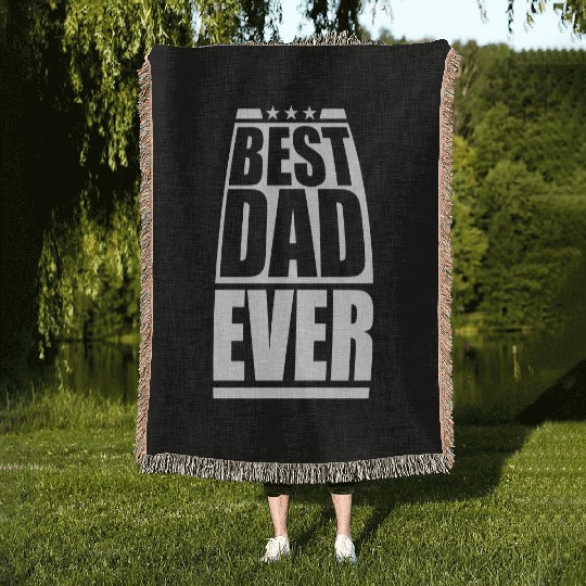 The Best Dad Ever Coolest Daddy in the World Love Woven Blankets