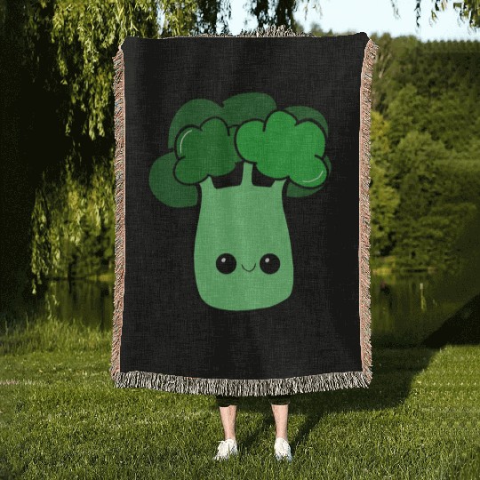 Cute Loves Broccoli Veggie Gardening Adult Kids To Woven Blankets