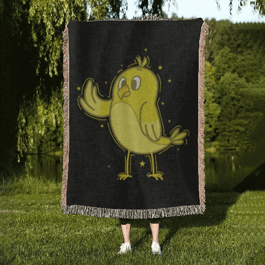 Canary waving Woven Blankets