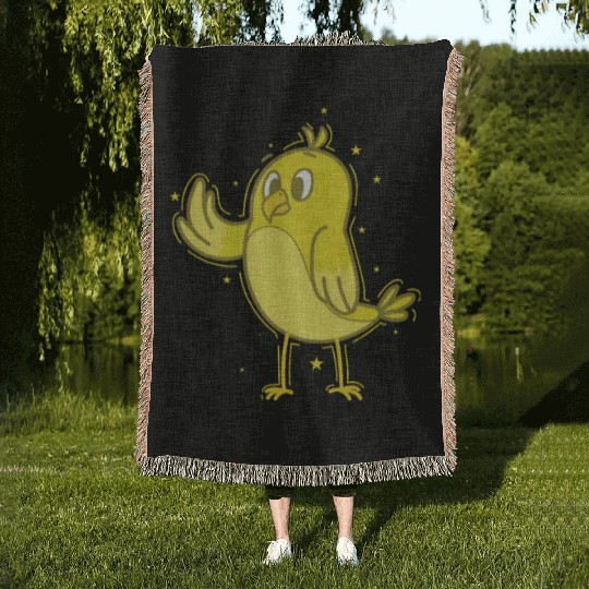 Canary waving Woven Blankets
