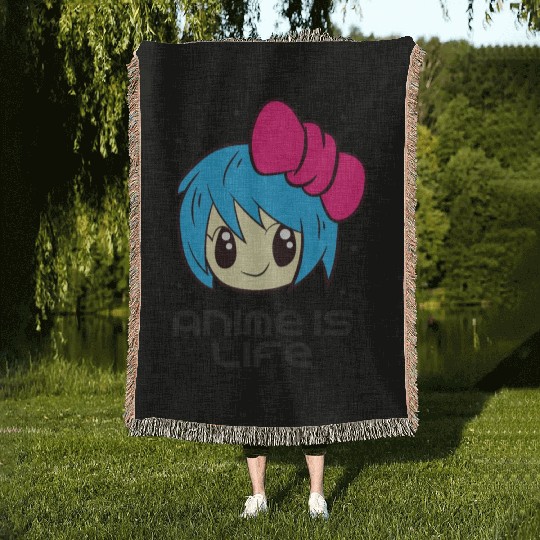 Anime Is Life Anime Lover Japanese Anime Woven Blankets