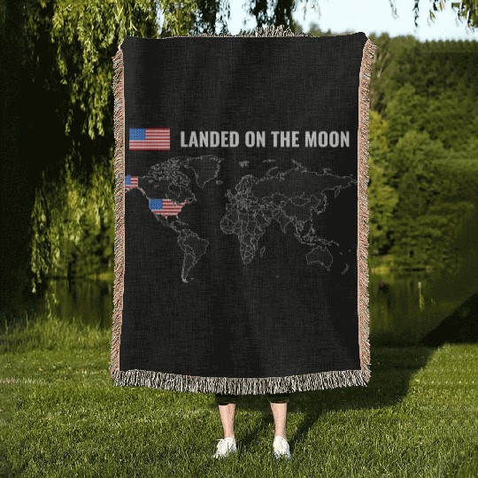 Moon Landing Woven Blankets