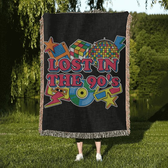Lost in the 90s Party 1990 Reunion Music Songs Ret Woven Blankets