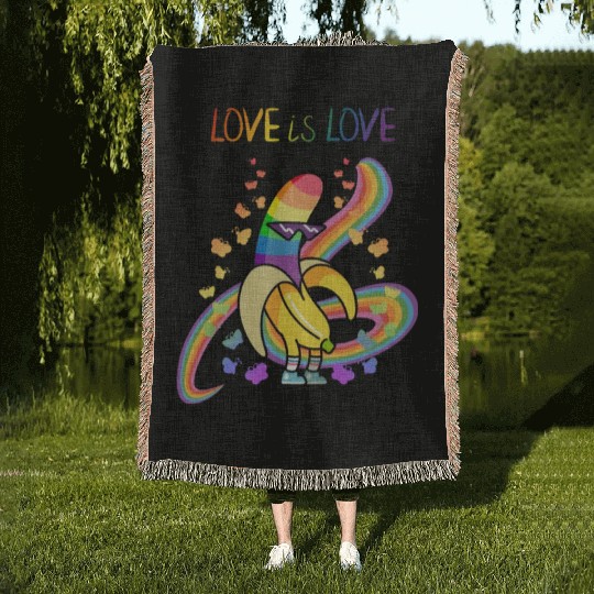 Pride Month | Love is Love Rainbow Woven Blankets