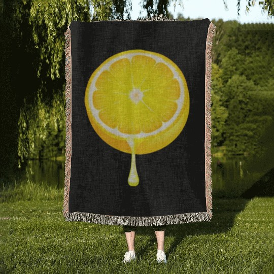 Citrus - Fruits - Orange - Lime - Grapefruit - Lem Woven Blankets