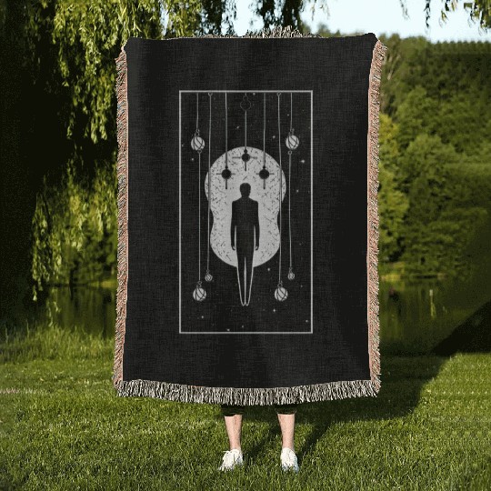 Tarot Card Reader Astrology Occult Mystical Woven Blankets