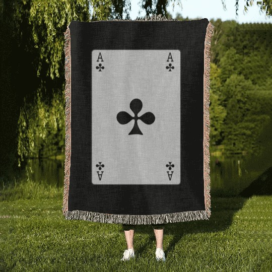 Clover Playing card ace Woven Blankets