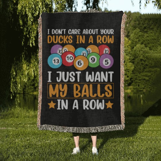 Funny Bingo quote Woven Blankets