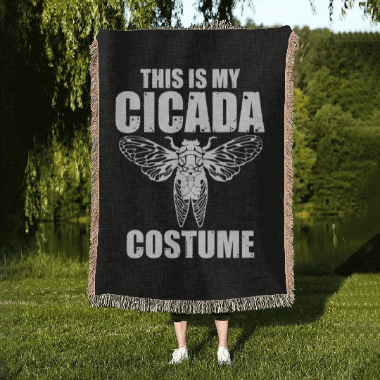 This Is My Cicada Costume, Funny Cicada Invasion Woven Blankets