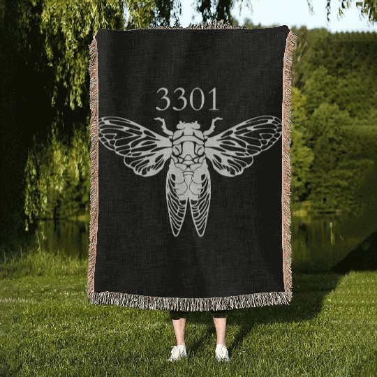 Cicada invasion 2021 Brood X Cicada 2024Chicago Woven Blankets