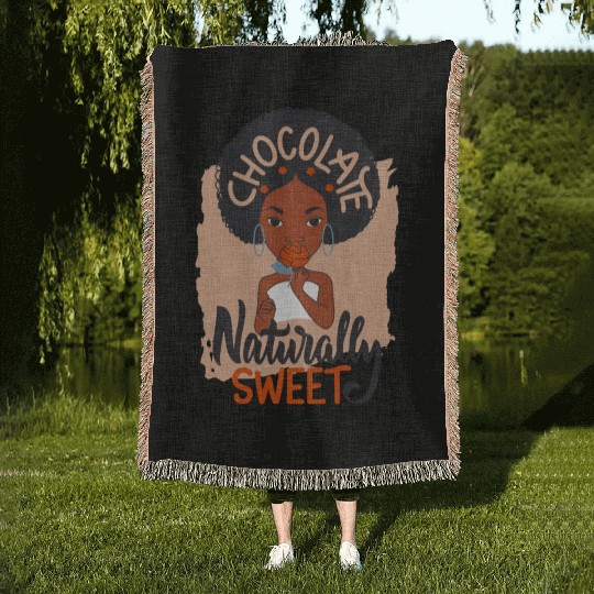 Chocolate naturally sweet Woven Blankets