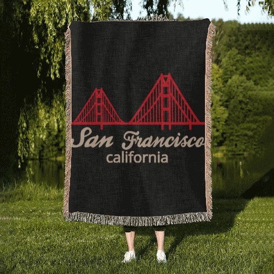 San Francisco California Woven Blankets