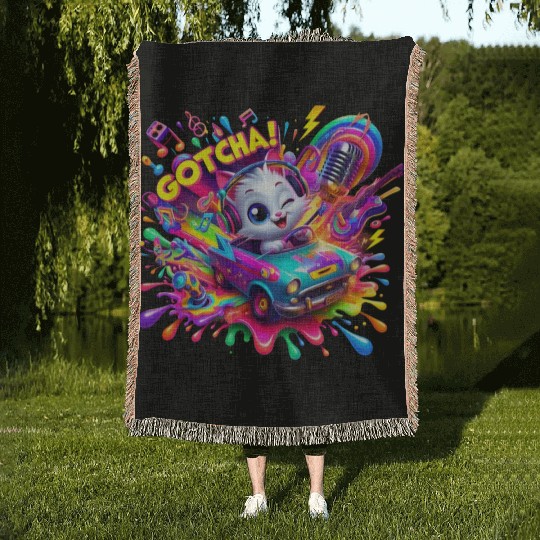 Galactic Vibes: Plosion of Splashes - GoTcha! Woven Blankets