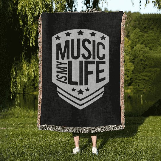 Music Is My Life Party Club Concert Sound Love Woven Blankets
