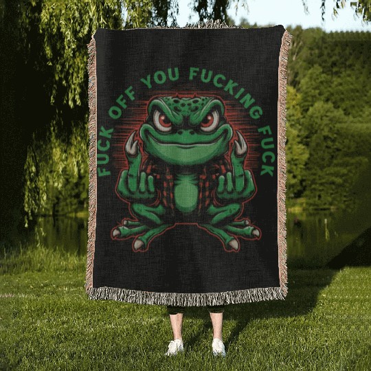 Fuck Off You Fucking Fuck Woven Blankets