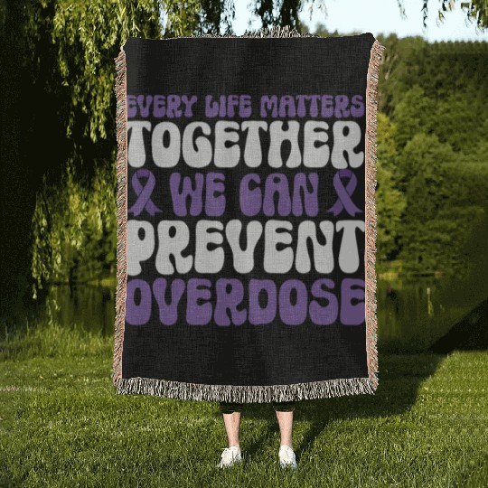 Overdose Awareness – In August We Wear Purple Woven Blankets