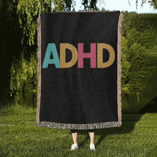 Embrace Neurodiversity Celebrate Adhd Awareness Woven Blankets