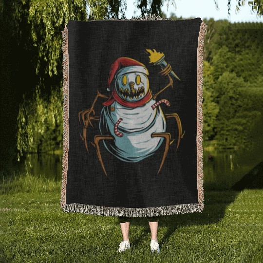 spider doll snow Woven Blankets
